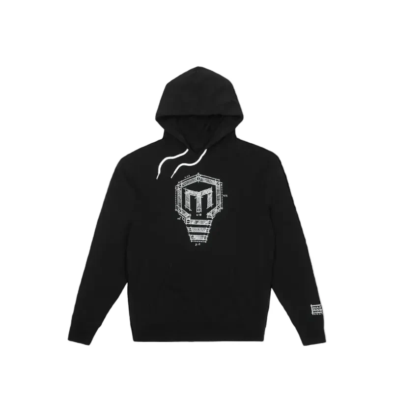 Mark Rober Logo Blueprint Hoodie (Black)